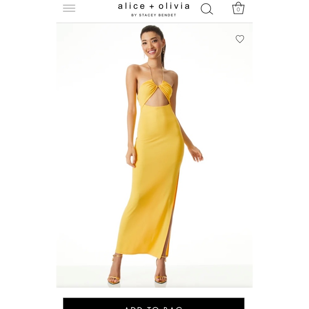 Yellow maxi dress